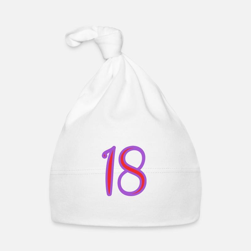18. 18 ANS. 18e ANNIVERSAIRE. ANNIVERSAIRE 18 ANS. Bonnet bio Bébé