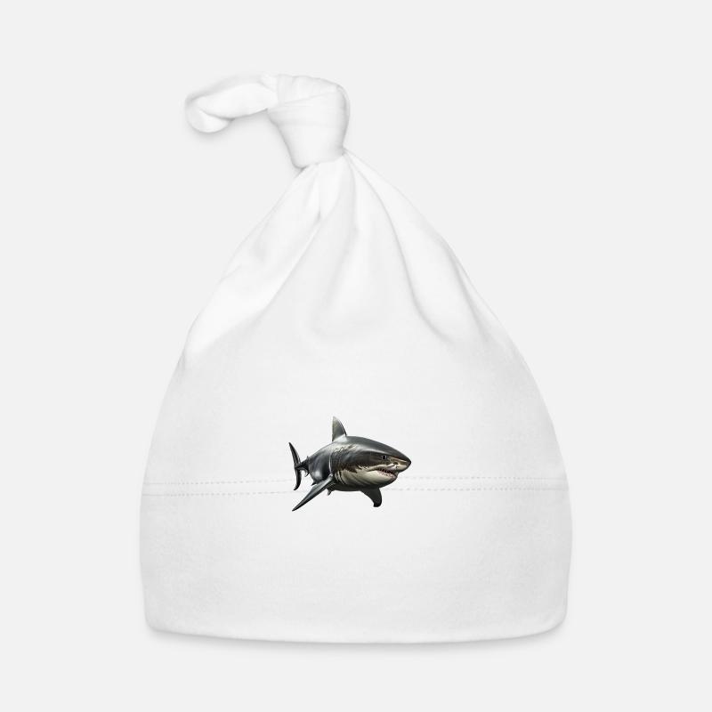 Weisser Hai Baby Bio-Mütze
