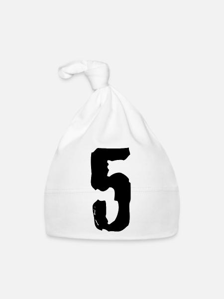 Maillot numéro 5 - Bonnet bio Bébé - blanc - Devant