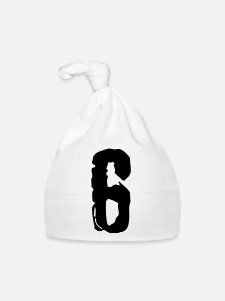 Maillot numéro 6 - Bonnet bio Bébé - blanc - Devant