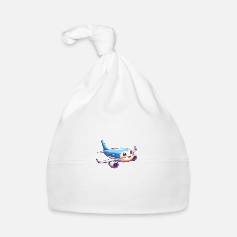 Cute Airplane Organic Baby Cap