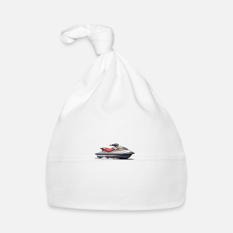Action on the jet ski Organic Baby Cap