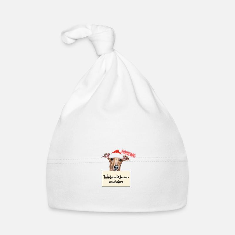 Weihnachtsbaum Umschubser Italienischer Windhund Baby Bio-Mütze