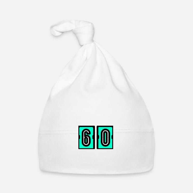 60 ANS. 60e ANNIVERSAIRE. ANNIVERSAIRE 60 ANS Bonnet bio Bébé