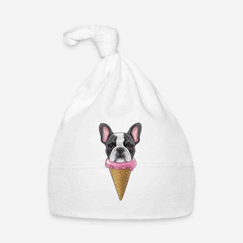 Bouledogue français comme glace gaufrée Bonnet bio Bébé