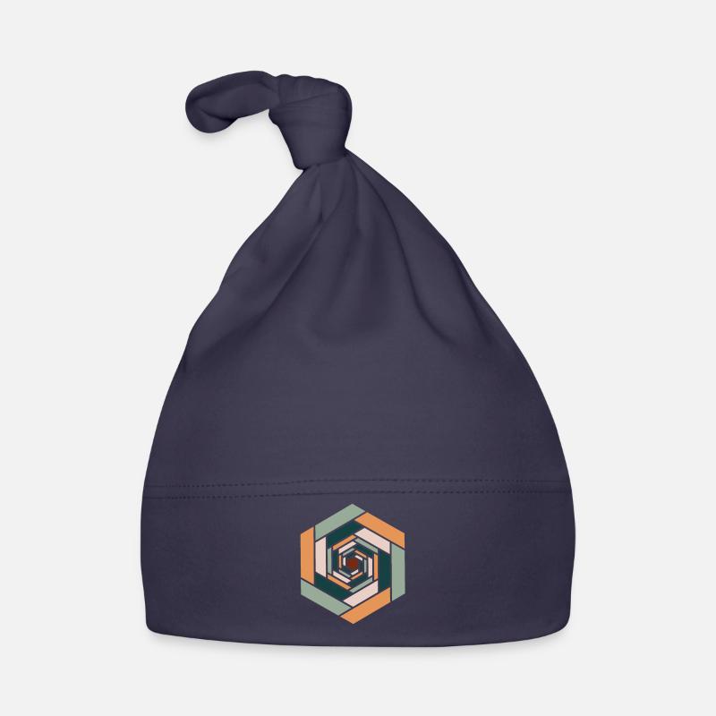 Colored infinity hexagon Organic Baby Cap
