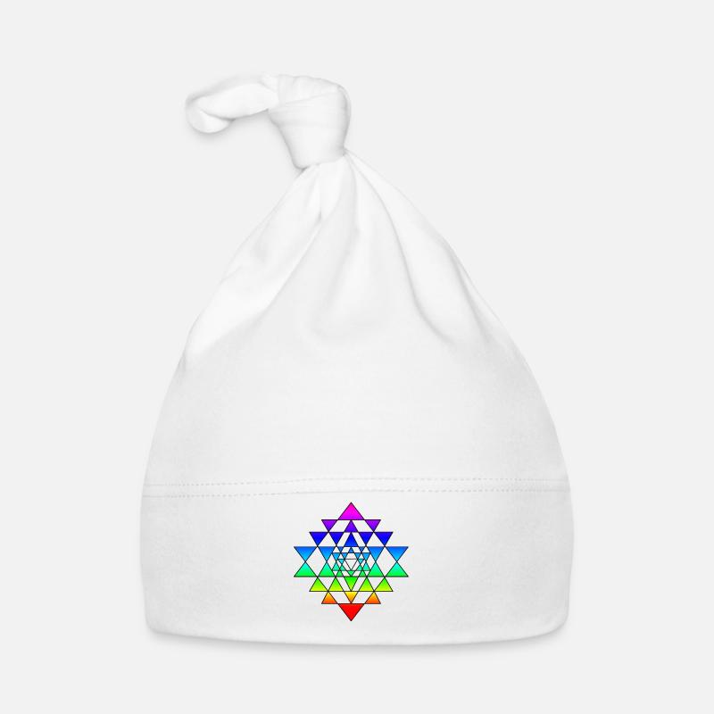 Sri Yantra Rainbow Organic Baby Cap