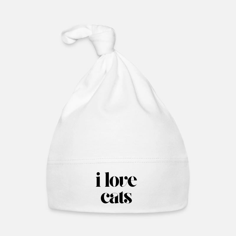 Ich liebe Katzen Baby Bio-Mütze