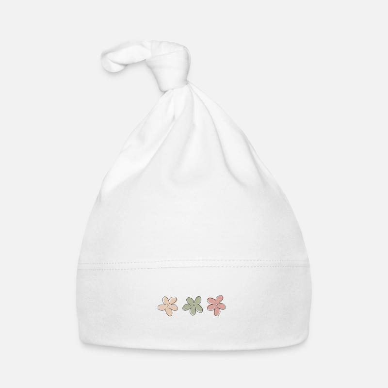 Blumen. Baby Bio-Mütze
