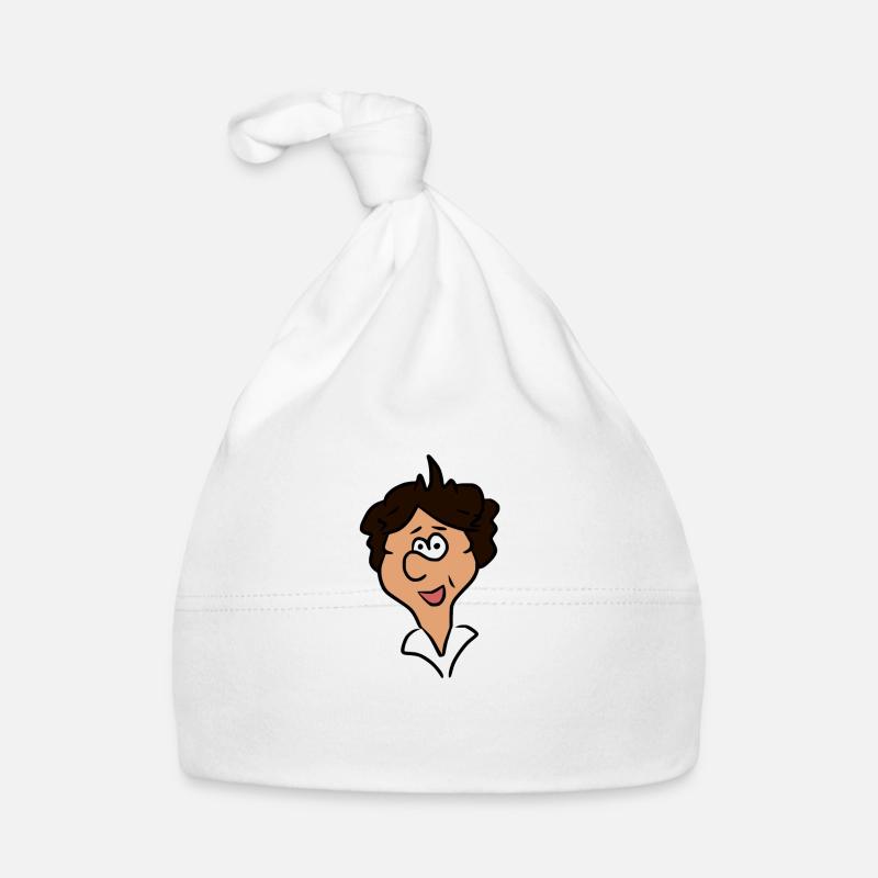 Comic Happy Women's Face Organic Baby Cap