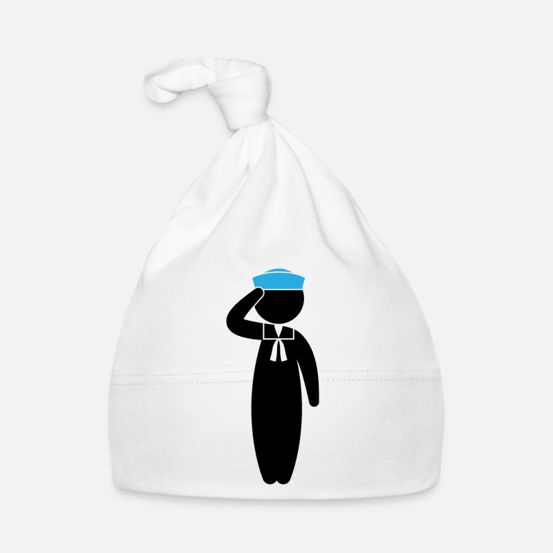 A sailor saluting Organic Baby Cap