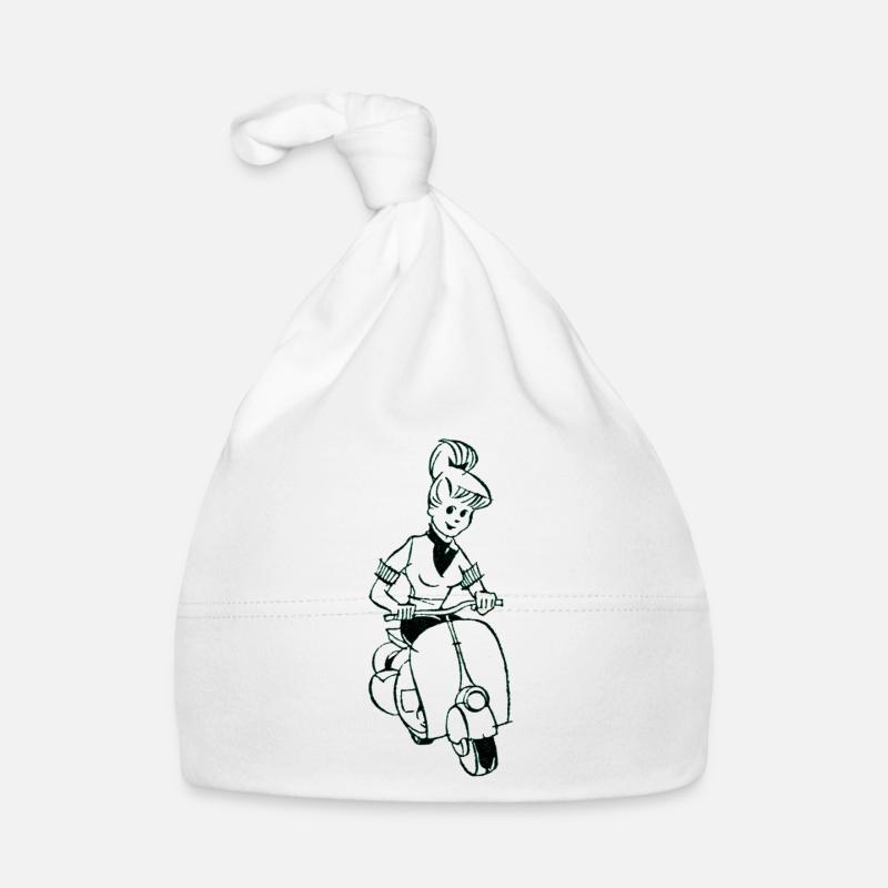 Scooter, Scooter, Rétro, Vintage, Permis de conduire Bonnet bio Bébé