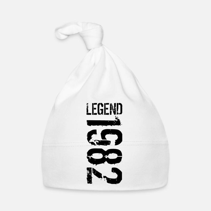 Legend 1982 black Organic Baby Cap