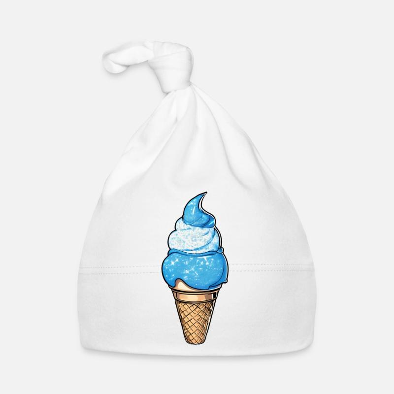 Eiswaffel Eis blau Baby Bio-Mütze