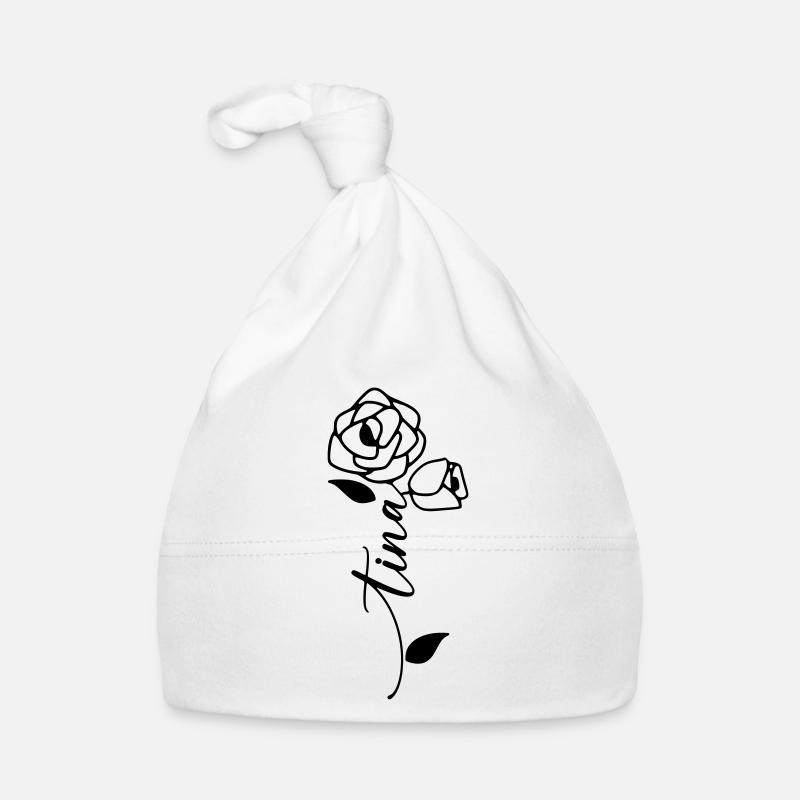 Tina Nom Prénom Fleur Bonnet bio Bébé