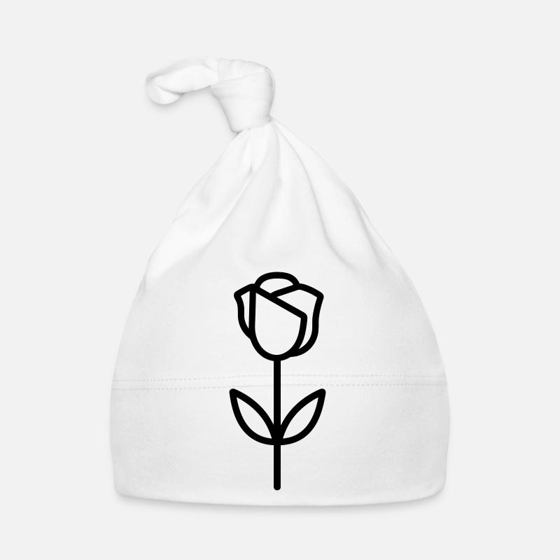 Rosa Blume Baby Bio-Mütze