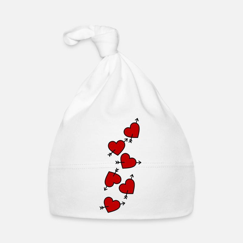 Coeurs Flèche Coeur Amour Bonnet bio Bébé