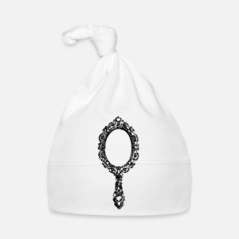Silhouette de miroir à main vintage Bonnet bio Bébé