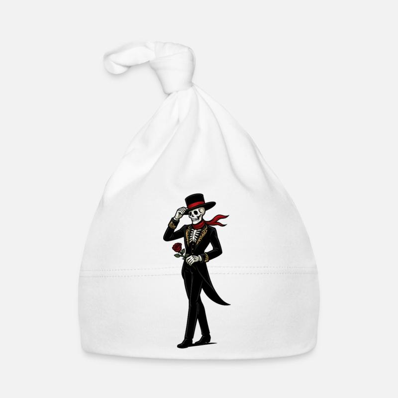 Skelett Mariachi Rose Baby Bio-Mütze
