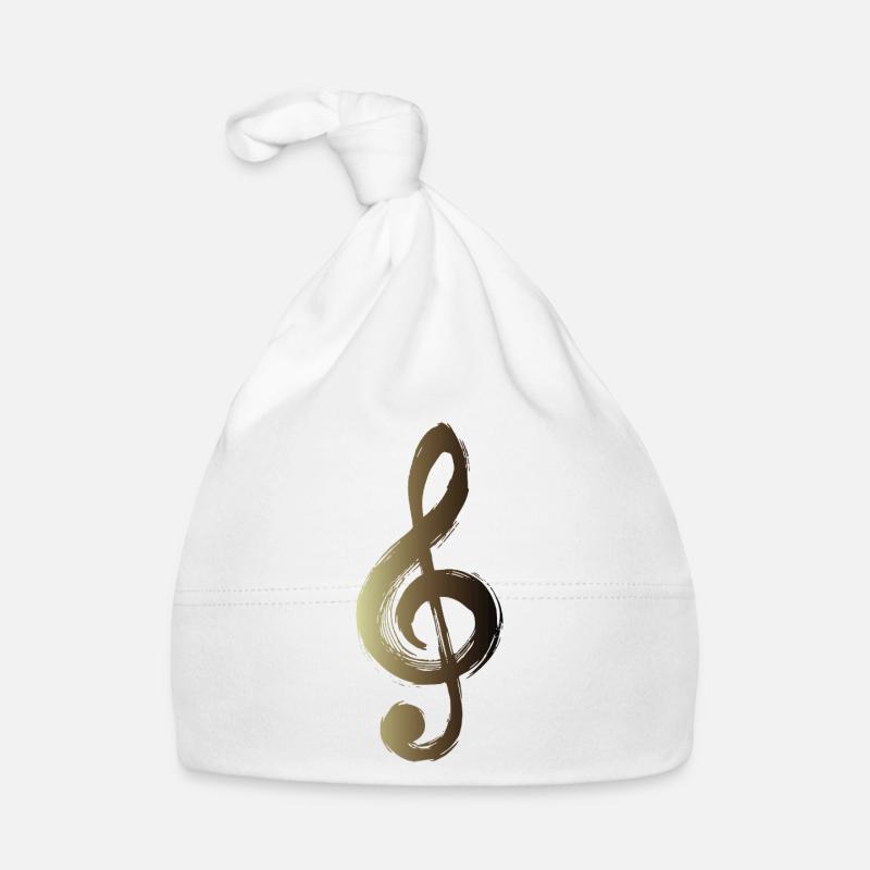 Clé de soleil dorée avec pinceau Bonnet bio Bébé