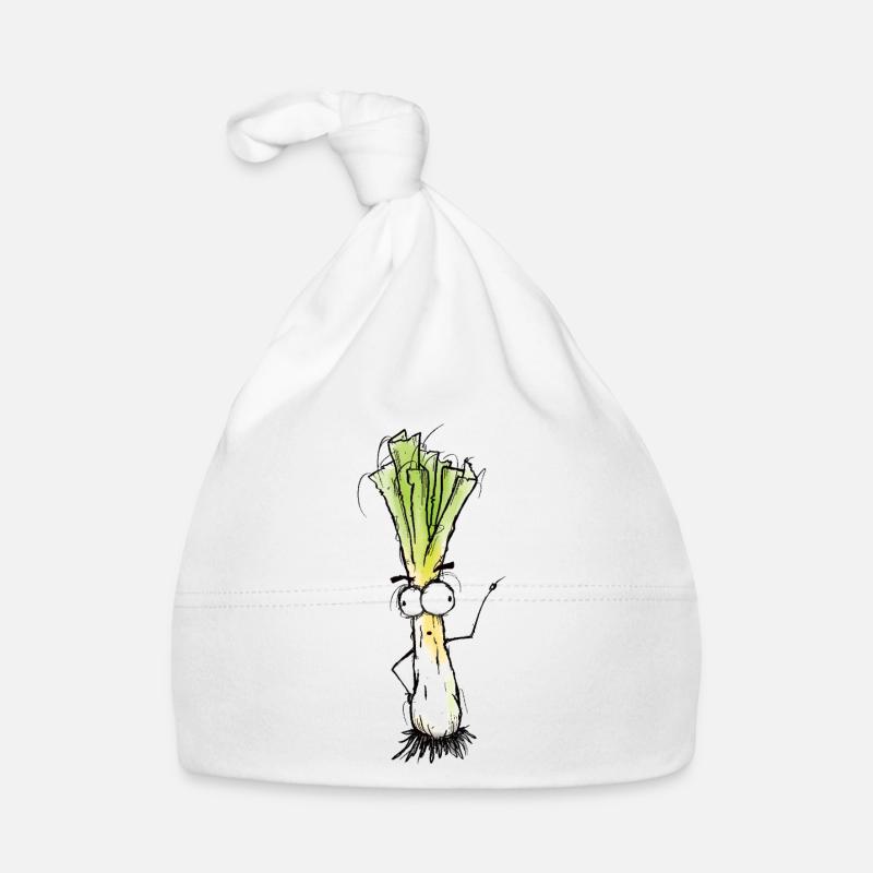 Poireau - Bonnet bio Bébé - blanc