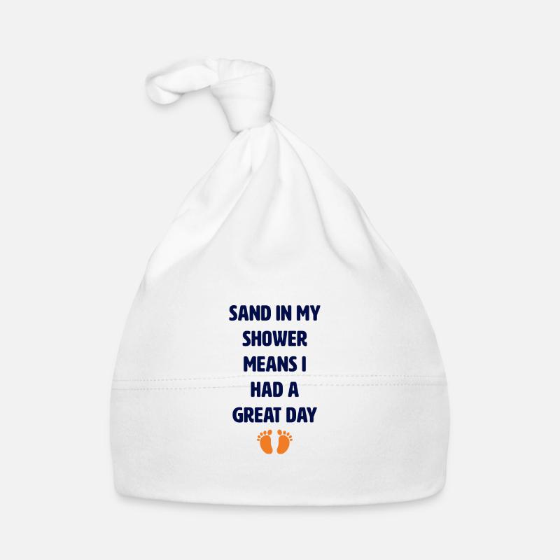 Sand in my shower means I have a tol Organic Baby Cap
