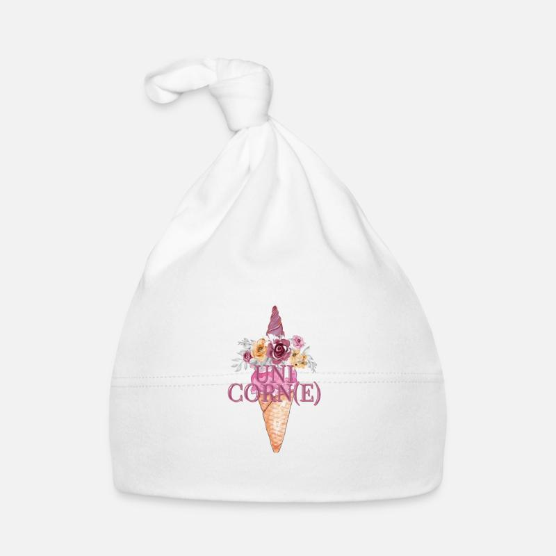 unique unicorn ice cream cone cone Organic Baby Cap
