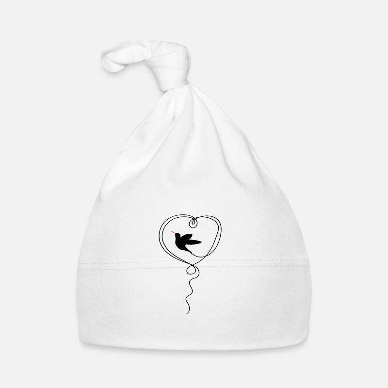 Hummingbird Heart Organic Baby Cap