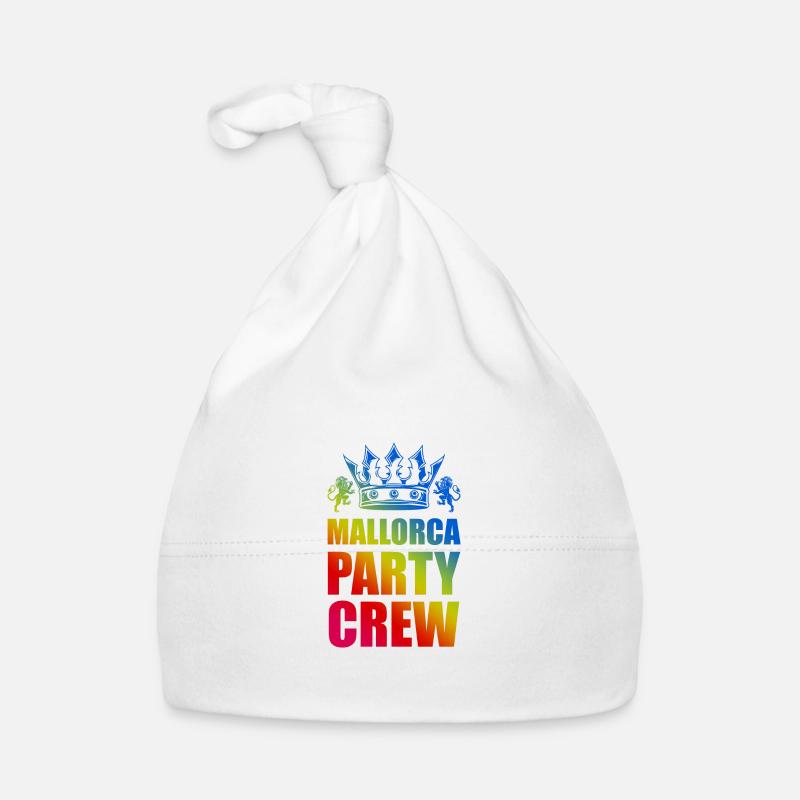 Mallorca Party Crew Spruch Baby Bio-Mütze