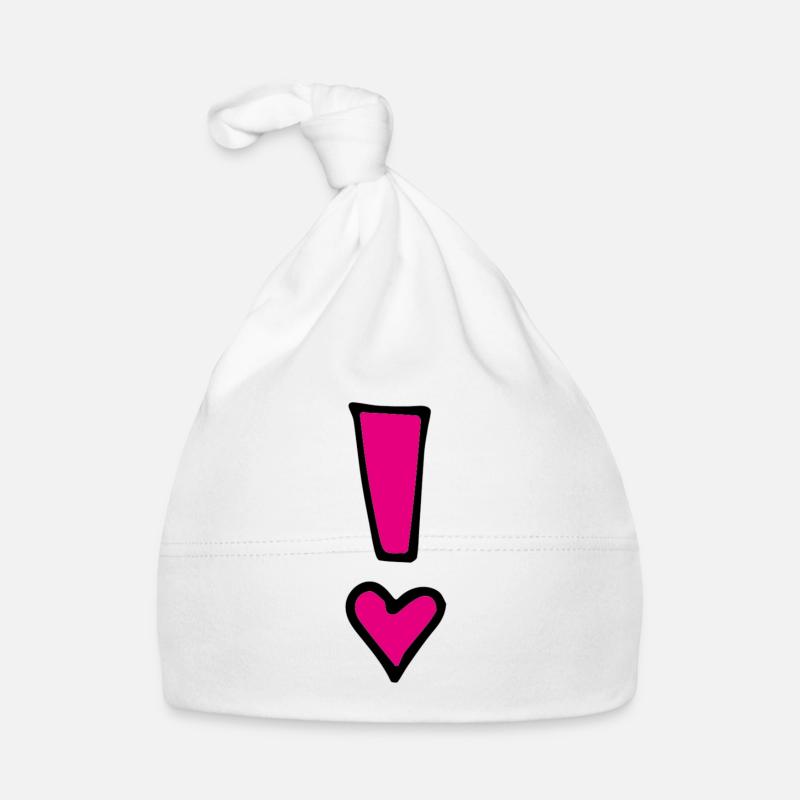 Exclamation mark pink Organic Baby Cap