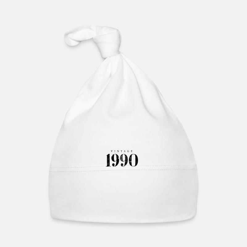 Vintage 1990 Birthday Slogan Phrase Organic Baby Cap