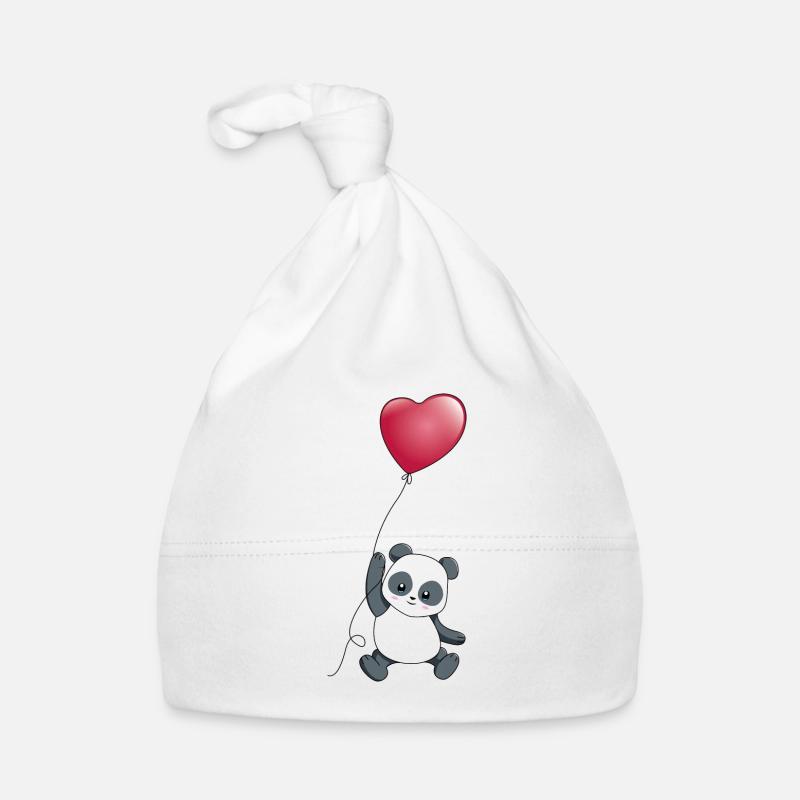 panda coeur Bonnet bio Bébé