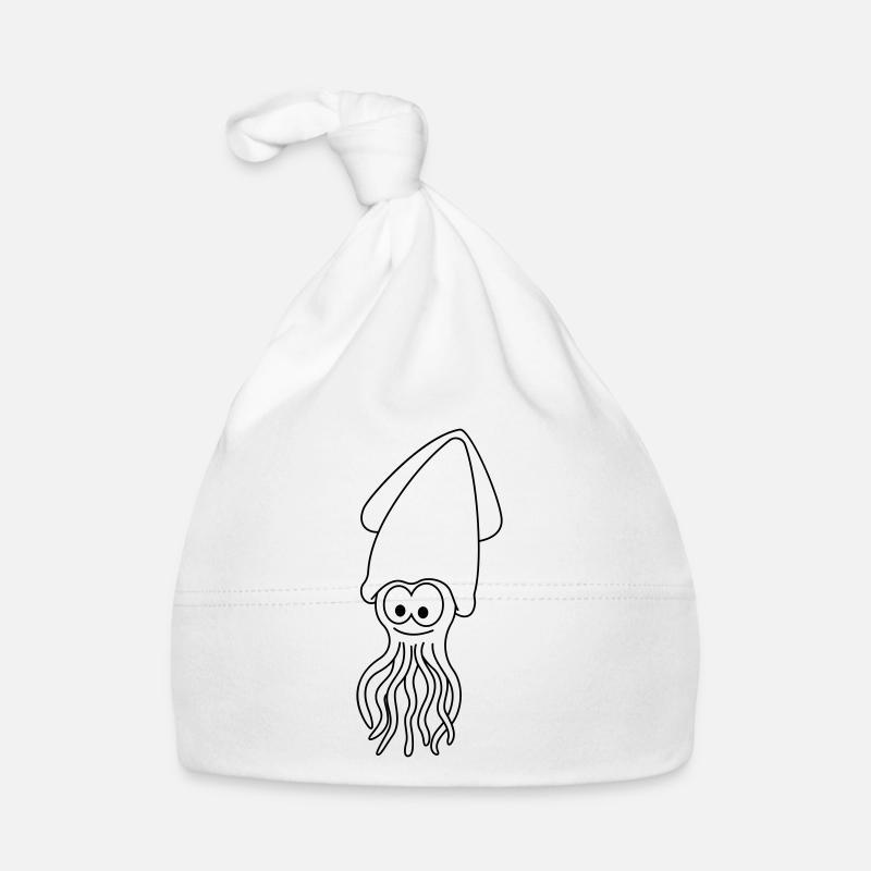 Tintenfisch Comic Tier Baby Bio-Mütze