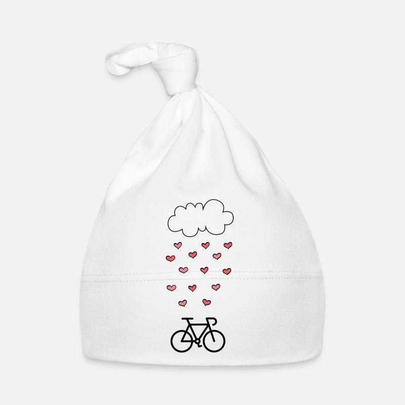 j aime le vélo velo cycliste cyclisme - Bonnet bio Bébé - blanc