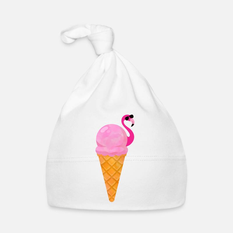 Ice cream Waffeleis Eiskugel Flamingo Eis Baby Bio-Mütze