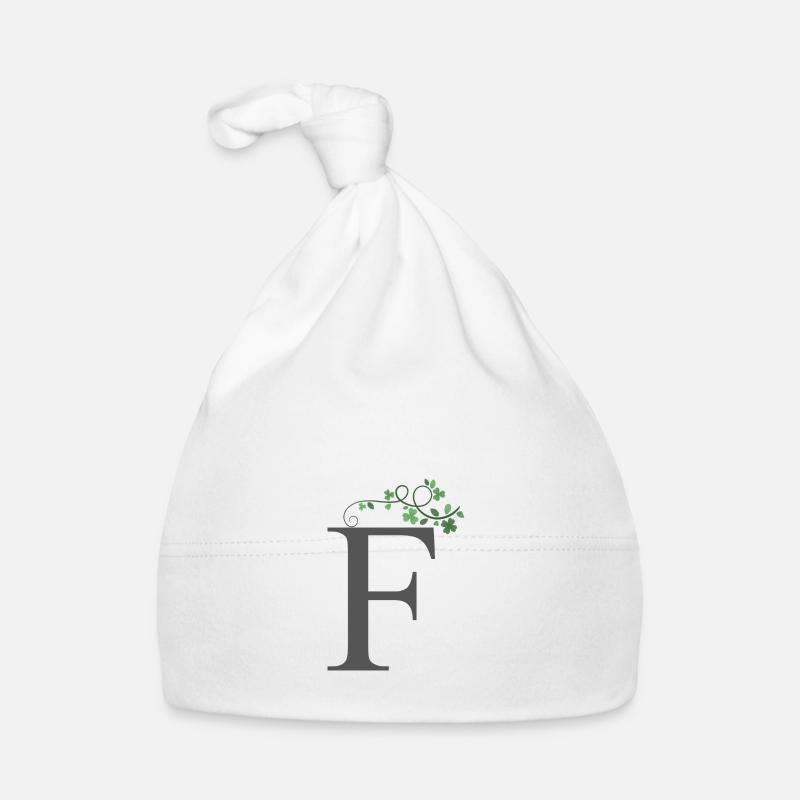 F avec trèfles Bonnet bio Bébé