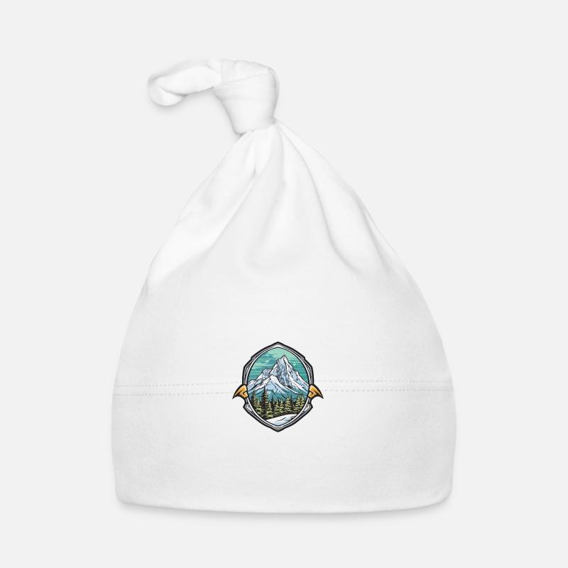 Alps Ski Mountains Organic Baby Cap