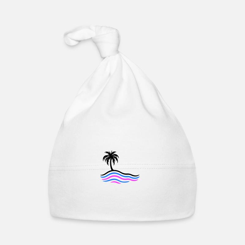 Island Palm Sea Organic Baby Cap