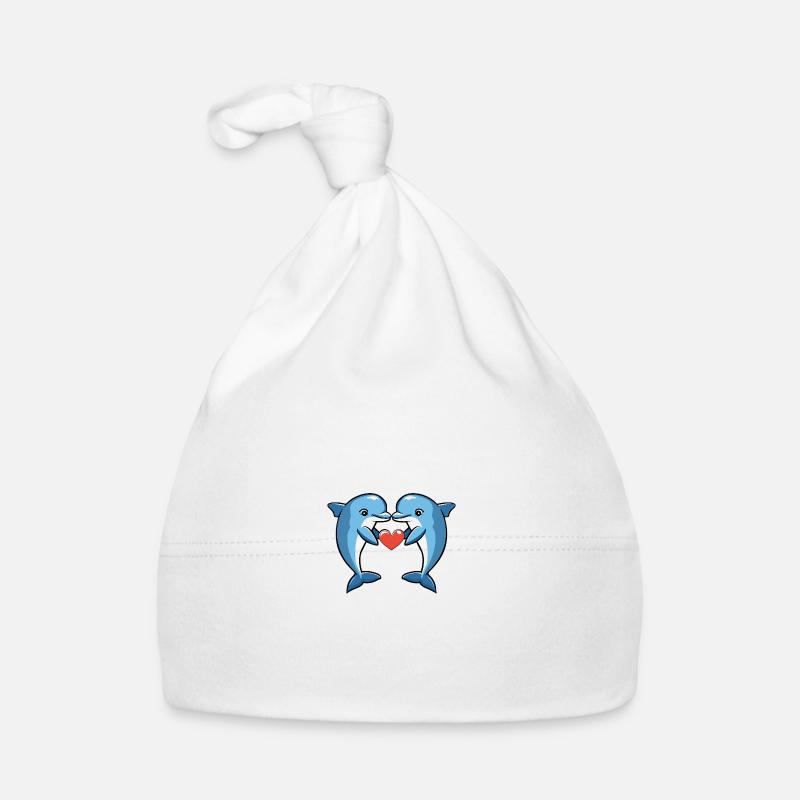 Delfin Paar Valentinstag Baby Bio-Mütze