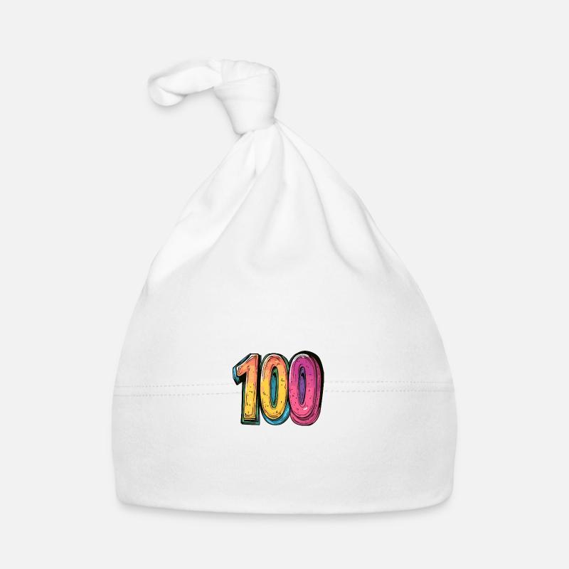 Symbole du chiffre 100 Bonnet bio Bébé