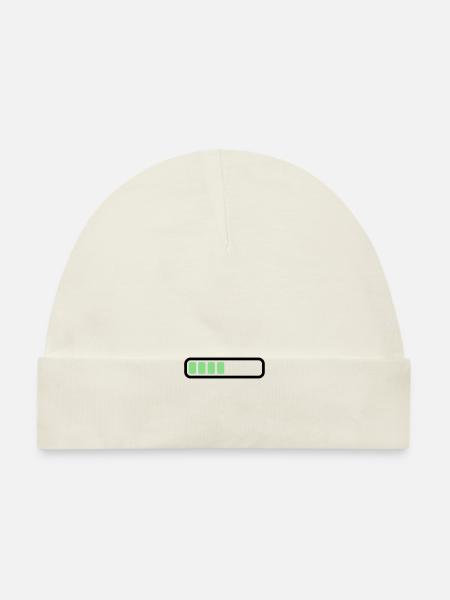 Battery Battery loading - Organic Baby Cap - white - Front