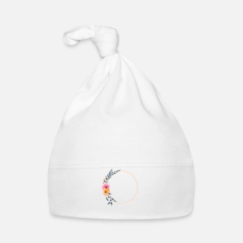 Customizable flowers, circle, colorful Organic Baby Cap