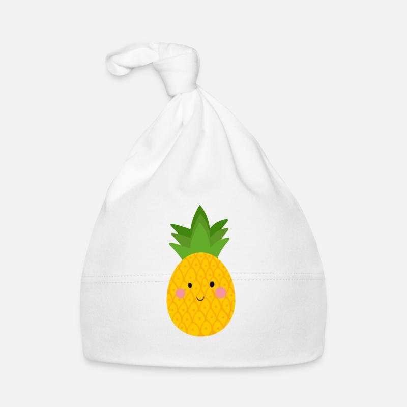 ananas - Bonnet bio Bébé - blanc