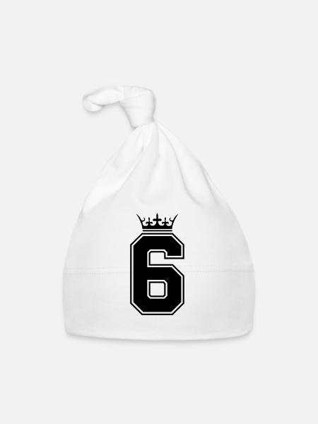 6 couronne - Bonnet bio Bébé - blanc - Devant