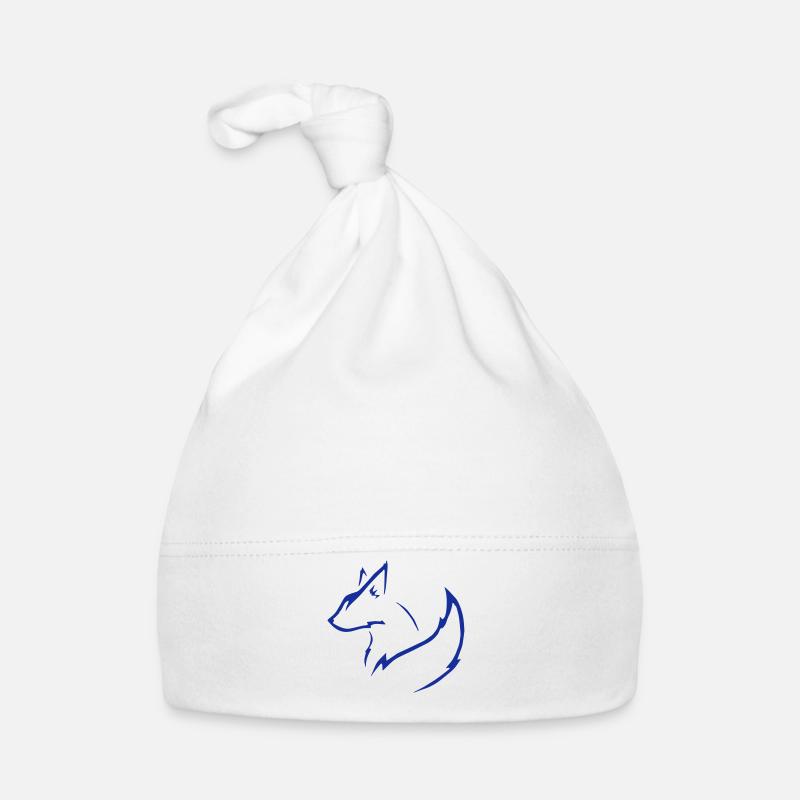 Minimalistic fox animal illustration Organic Baby Cap