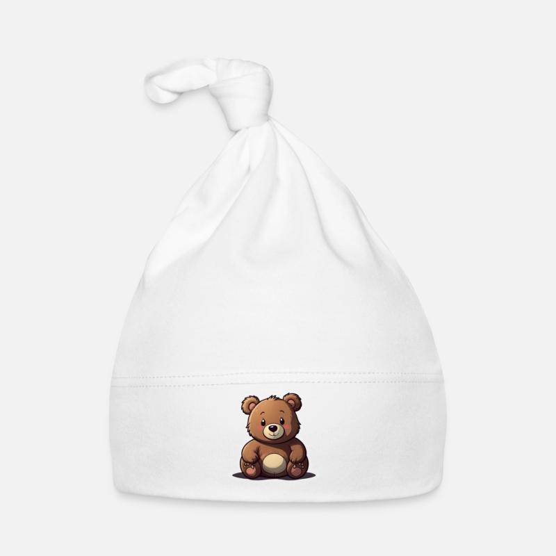 Cute Bear Organic Baby Cap