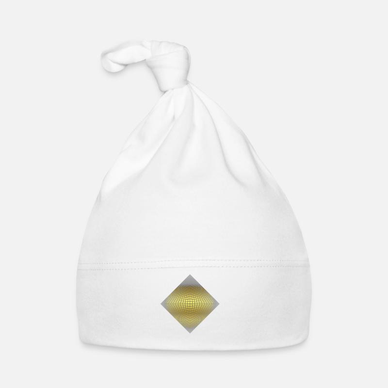 3D pyramid & octahedron Organic Baby Cap