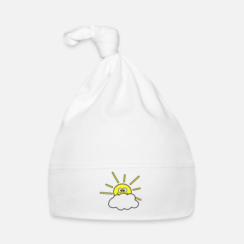 Sonne mit Wolke Baby Bio-Mütze