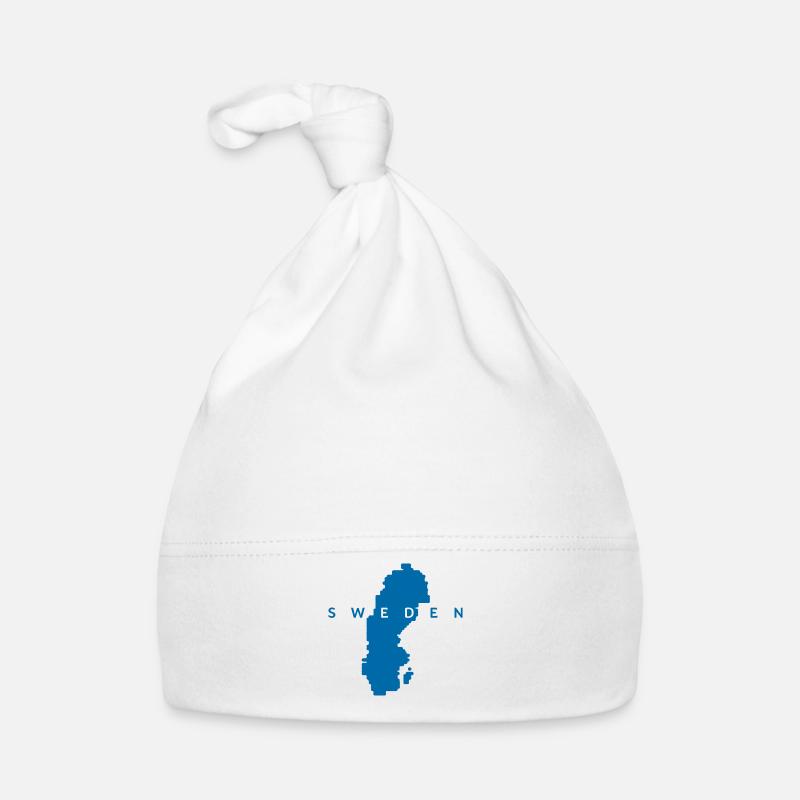 SWEDEN LARGE MAP LETTERING Organic Baby Cap