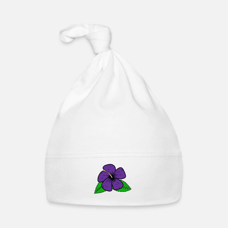 Fleur pourpre Bonnet bio Bébé